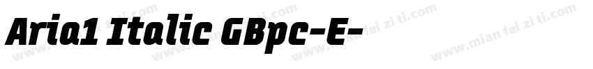 Aria1 Italic GBpc-E字体转换
